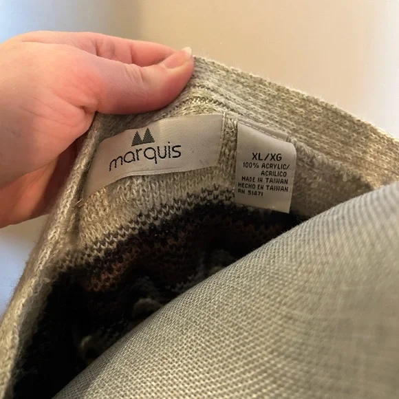 Marquise Gray and Brown Knit Sweater - Picture 3 of 3